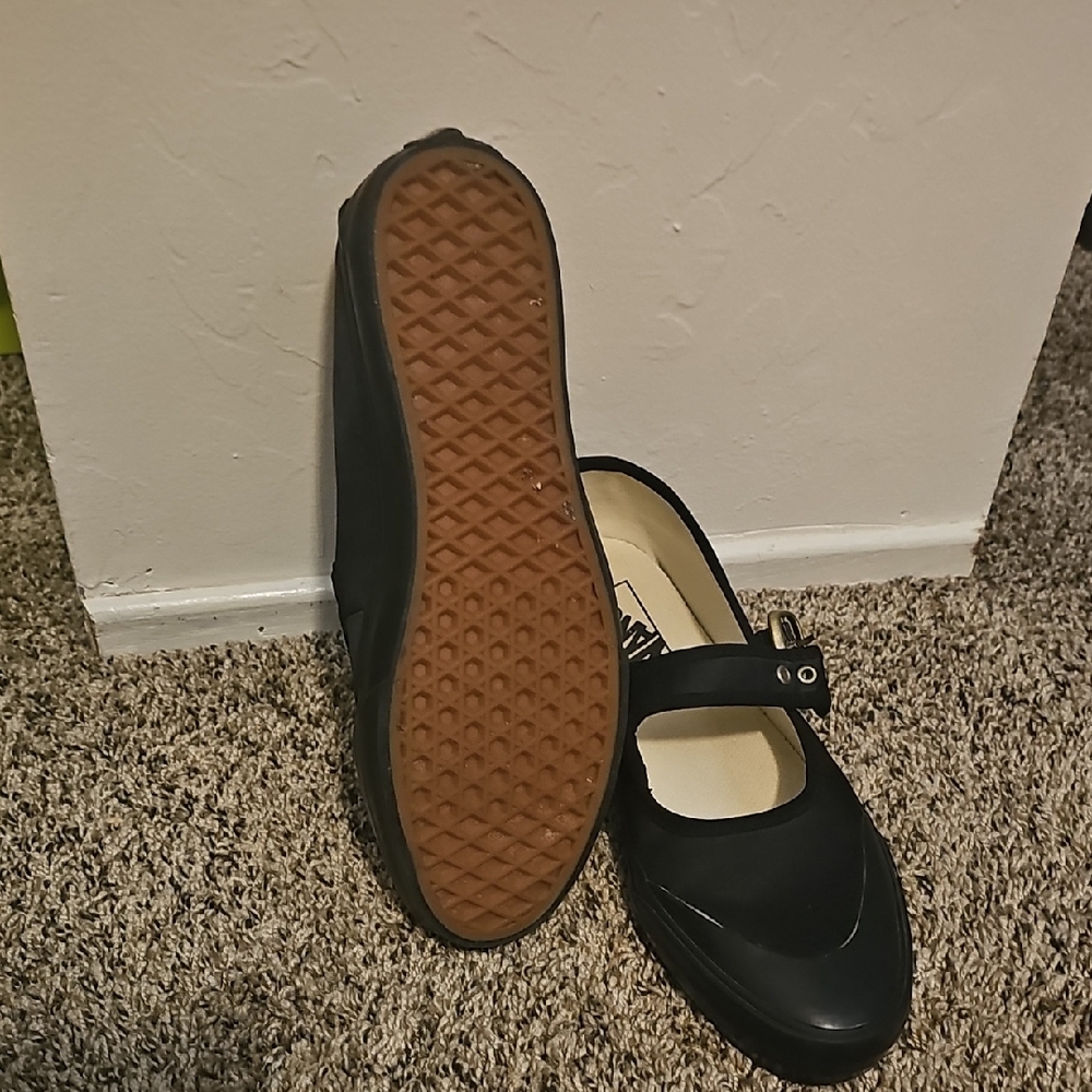 Vans Black Mary Jane Flats with Buckle - Picture 4 of 8